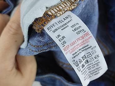 spodenki do kolan: Spodnie jeansowe, River Island, 10 lat, 140, stan - Bardzo dobry — 5