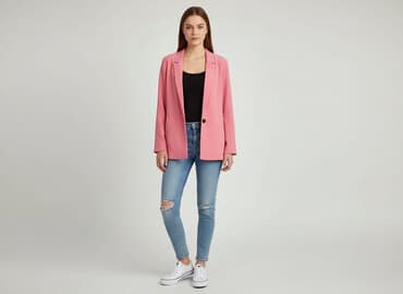 pomarańczowa marynarka mohito: Bershka, Marynarka damska, rozmiar S — 7