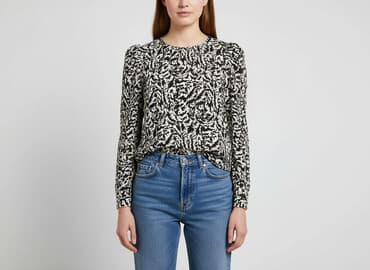 czarne body z długim rękawem h m: H&M, Women's blouse, size L — 1