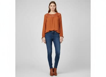 bluzki damskie pomarańczowa: F&F, Bluzka damska, rozmiar L — 8