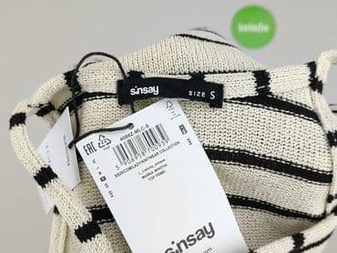 srebrny top h m: Sinsay, Top damski, rozmiar S — 4