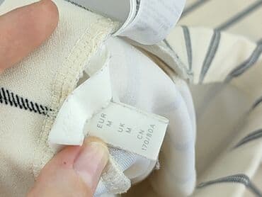 spodnie z lampasami h m: H&M, Material trousers for women, size M — 6