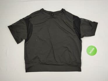 czarne t shirty damskie w serek: Shein, T-shirt damski, rozmiar XL — 2