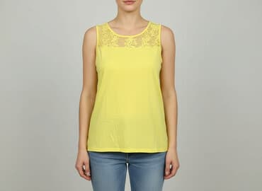 żółte bluzki z krótkim rękawem: Bluzka damska, rozmiar S — 5