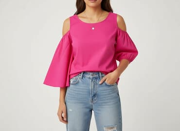 bluzki opadające na jedno ramię: Bluzka damska, rozmiar M — 6