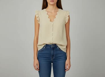 bluzki z odcieciem pod biustem: Bluzka damska, rozmiar M — 6