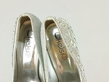 srebrne buty na słupku ccc: Półbuty damskie, rozmiar 36 — 5