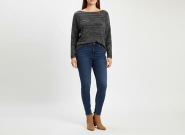 sweter piórkowy na drutach: Sweter damski, rozmiar 2XL — 5