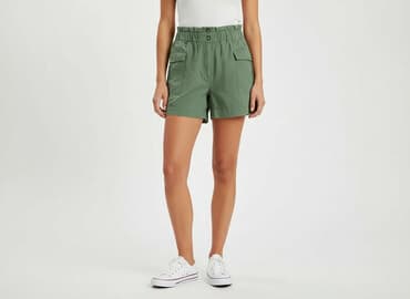 szorty damskie khaki: H&M, Szorty damskie, rozmiar L — 7