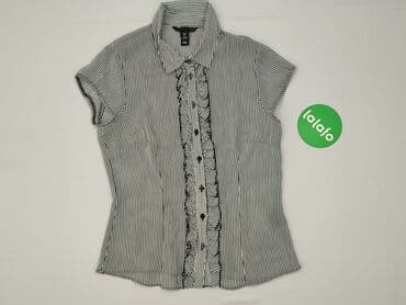 biała bluzka w czarne paski: H&M, Women's blouse, size S — 3