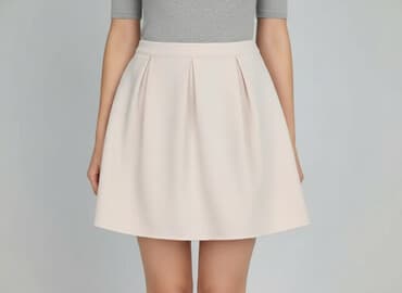 plisowane spódnice ecru: Women`s skirt, size S — 5
