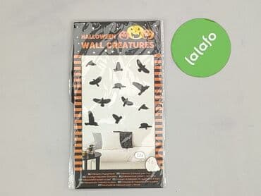 Inny wystrój domu: Zestaw nowych, czarnych naklejek na ścianę "Halloween Wall Creatures" — 2