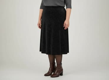 welurowa spódnice midi: Spódnica damska, rozmiar 4XL — 1