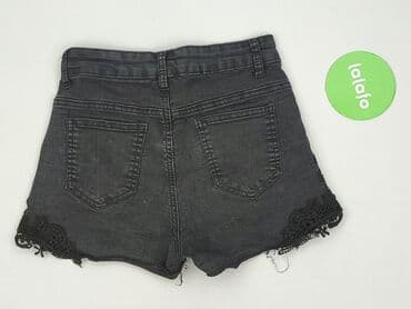 szorty z wysokim stanem czarne: Denim, Szorty damskie, M — 3
