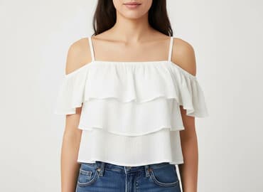 c a top: Topshop, Women's blouse, size XS — 7