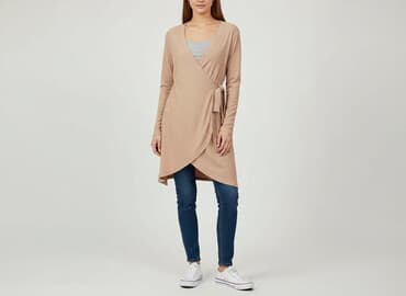 sukienki beżowe midi: Sukienka damska, rozmiar S — 5