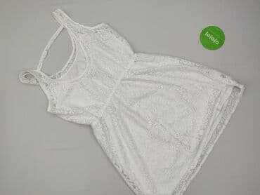 czerwony stanik pod białą bluzkę: PULL&BEAR, Sukienka damska, rozmiar L — 3