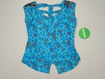 niebieska bluzki z krótkim rękawem: Bluzka damska, rozmiar S — 3