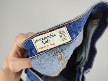 eleganckie czarne spodnie z wysokim stanem: Spodnie jeansowe, 12 lat, 152, stan - Bardzo dobry — 4