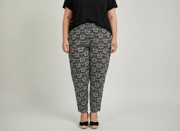 spodnie plus size: Material trousers for women, size 6XL — 1