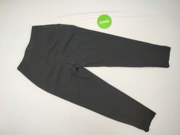 spodnie z wysokim stanem czarne eleganckie: Material trousers for women, size S — 4