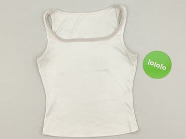 bluzki prążkowane białe: Top damski, rozmiar S — 2