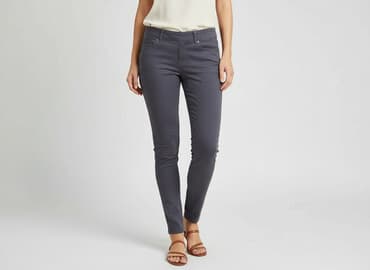 legginsy woskowane push up: Spodnie materiałowe damskie, M — 7