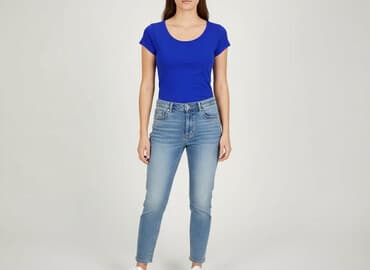 h and m slim fit t shirt: H&M, Women`s T-shirt, size S — 1