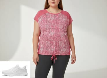 obcisłe szorty: T-shirt damski, rozmiar 4XL — 5