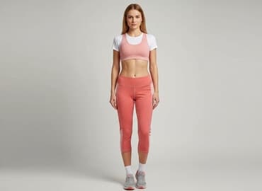 krótkie legginsy w prążki: Legginsy Sportowe damskie, rozmiar S — 6