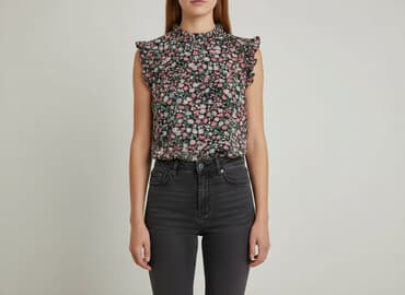 sukienka z bufiastymi rękawami asos: Oasis, Bluzka damska, rozmiar S — 6