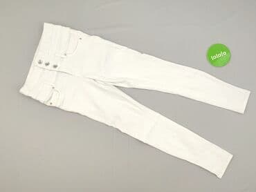 białe jeansy z wysokim stanem: Jeansy damskie, rozmiar S — 2