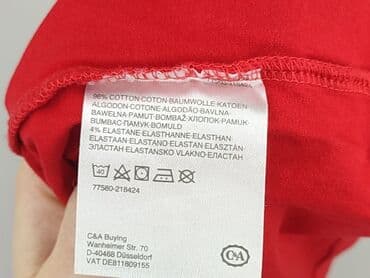 czerwona bluzki z bufkami: C&A, Women's blouse, XL — 5