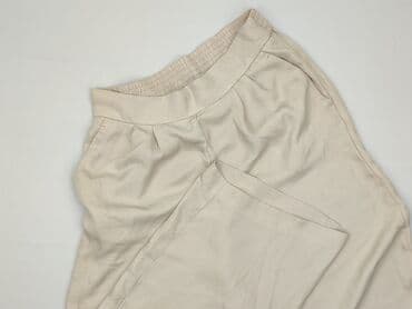 joggery beżowe damskie: H&M, Spodnie materiałowe damskie, rozmiar M — 1