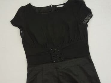 czarna sukienka z przezroczystymi rękawami: QUIOSQUE, Women`s dress, size M — 2