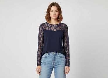 granatowe bluzki: Bluzka damska, rozmiar S — 7