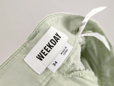 szare szerokie jeansy: Spodnie materiałowe damskie, rozmiar XS — 4