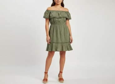 oliwkowe buty: H&M, Sukienka damska, rozmiar XL — 7