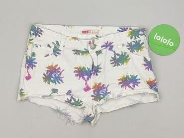 biale szerokie jeansy: Tak, Szorty damskie, rozmiar L — 2