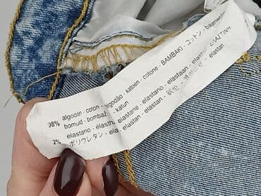 spodenki jeansowe z wysokim stanem pull and bear: Bershka, Szorty damskie, rozmiar S — 5