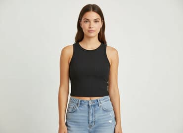 shein czarne bluzki: Shein, Top damski, rozmiar S — 6