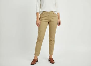 pomarańczowe spodnie hello kitty: Spodnie materiałowe damskie, rozmiar S — 5