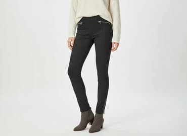 orsay spodnie woskowane czarne: Orsay, Legginsy Eleganckie damskie, rozmiar XS — 1