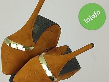 platforma wszystko: Czółenka na wysokim obcasie z platformą – damskie - Rozmiar: 37 — 6