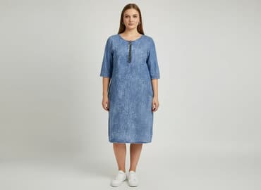 sukienki dżinsowe damskie duże rozmiary: Sukienka damska, rozmiar L — 7