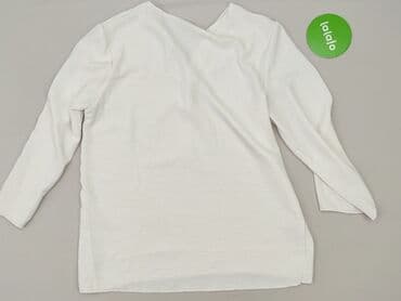 biała bluzka z dekoltem v: Bluzka damska, rozmiar M — 3