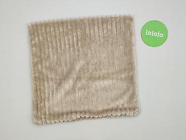 used item: Beżowa poszewka na poduszkę dekoracyjną z miękkiego, prążkowanego — 2