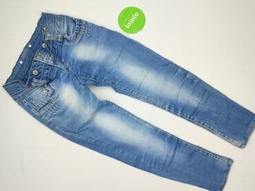 dżinsy z dziurami z wysokim stanem: Jeansy damskie, rozmiar S — 3