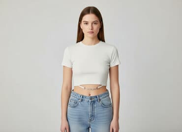 t shirty z łańcuszkiem: FB Sister, Top damski, rozmiar 2XS — 1