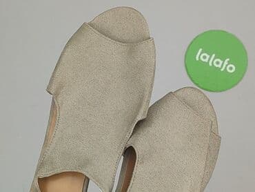 beżowe buty na koturnie ccc: Sandały damskie, rozmiar 37 — 6